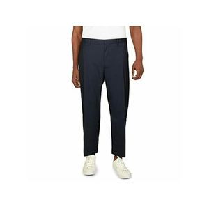 JM COLLECTION Mens Navy Straight Leg, Classic Fit Pants 40 X 32